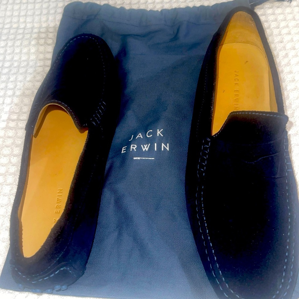 Men’s Jack Erwin blue suede Parker loafers